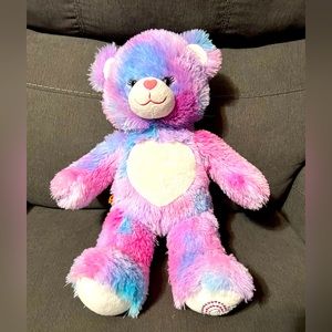 Build a Bear 16" Plush Forever Heart Teddy Bear Tie Dye Stuffed Animal